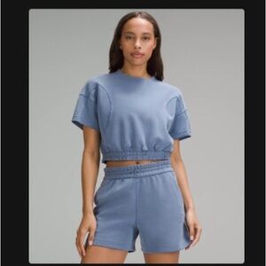 lululemon athletica Cropped Short Sleeve Top - Light Blue